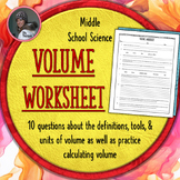 Volume Worksheet: A Science Measurement Resource