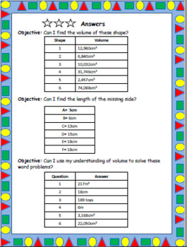 Volume Worksheets and poster by Emmabee89 | Teachers Pay Teachers