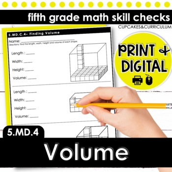 Preview of Volume Worksheets for 5th Grade Math