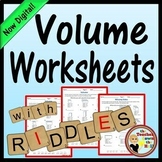 Volume Worksheets with Riddles Print or Digital Measuremen