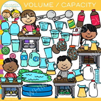 Preview of Volume and Capacity Math Measurement Clip Art