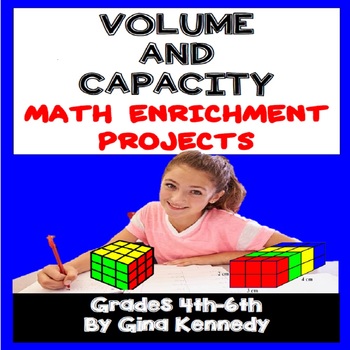 Preview of Volume Projects, Volume and Capacity Enrichment; Plus Vocabulary