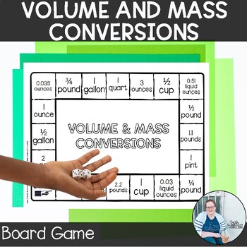 Preview of Volume and Mass Conversions Game TEKS 7.4e Math Activity Station