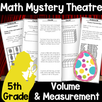 Preview of Volume and Measurement Math Mystery Theatre Game | Easter