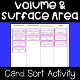 Volume and Surface Area - Card Sorting Activity