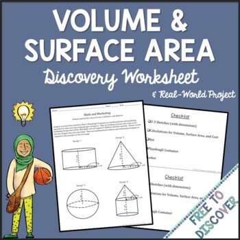 Preview of Volume and Surface Area Real World Application Project