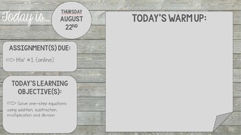 Preview of Daily Agenda and Warm-up Template **EDITABLE!**