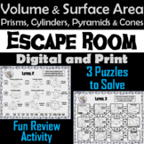 Volume and Surface Area Activity: Escape Room Geometry Gam