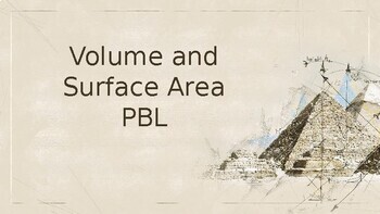 Preview of Volume and Surface Area PBL