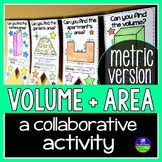 Volume and Surface Area Math Pennant Activity METRIC VERSION