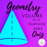 Volume and Surface Area Quiz