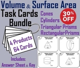 Finding the Volume and Surface Area Task Cards Activity Bundle