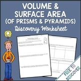 Volume and Surface Area of Prisms and Pyramids Worksheet
