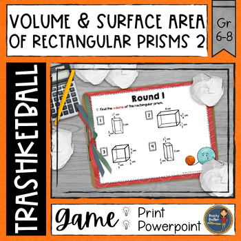 Preview of Volume and Surface Area of Rectangular Prisms 2 Trashketball Math Game