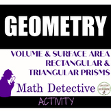 Volume and Surface Area Activity Math Detective