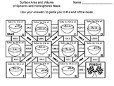 Volume and Surface Area of Spheres and Hemispheres Activit