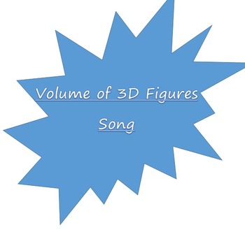 Preview of Volume of 3D Figures Song