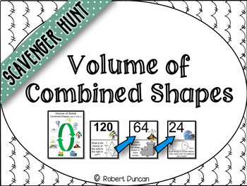 Preview of Volume : (Combined Shapes) Scavenger Hunt and Exit Tickets