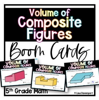 Preview of Volume of Composite Figures Boom Cards