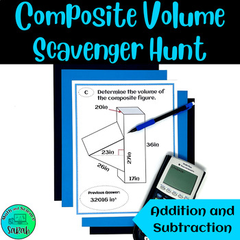 Preview of Volume of 3D Shape Scavenger Hunt - Finding Volume of Composite Figures Activity