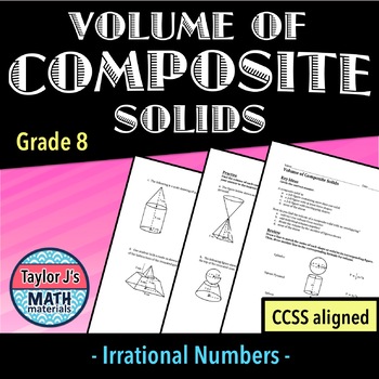 Preview of Volume of Composite Figures Worksheet