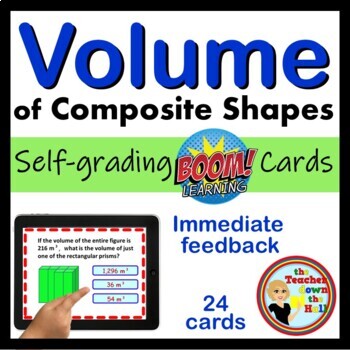 Preview of Volume of Composite Shapes BOOM Cards Digital Math