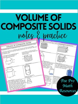 Preview of Volume of Composite Solids Notes and Practice