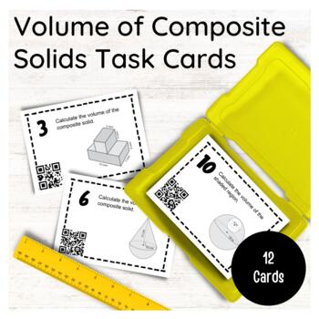 Preview of Volume of Composite Solids Task Cards