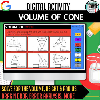 Preview of Volume of Cone Digital Activity