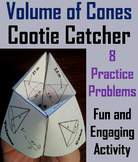 Volume of Cones Activity (Geometry Unit: Cootie Catcher Fo
