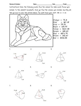 Preview of Volume of Cones Coloring Pages (3)