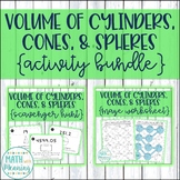 Volume of Cylinders, Cones, & Spheres Activity Mini-Bundle