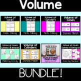 Volume of Cylinders, Cones & Spheres - BUNDLE!