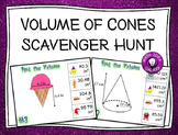 Volume of Cones Activity - Scavenger Hunt