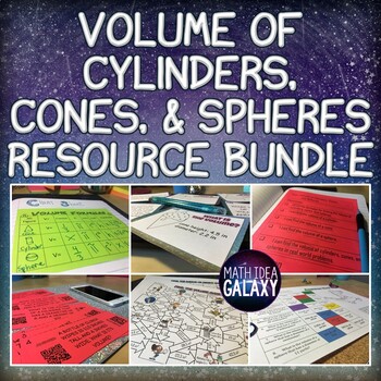 Preview of Volume of Cylinders Cones and Spheres Activities
