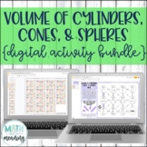 Volume of Cylinders Cones and Spheres DIGITAL Activity Bun