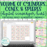 Volume of Cylinders, Cones, and Spheres DIGITAL Scavenger 