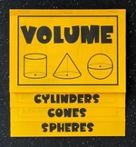 Volume of Cylinders, Cones, and Spheres Foldable Notes - F