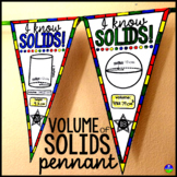 Volume of Cylinders, Cones and Spheres Math Pennant Activity