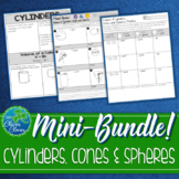 Volume of Cylinders, Cones and Spheres Bundle