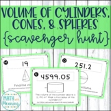 Volume of Cylinders, Cones, and Spheres Scavenger Hunt Act