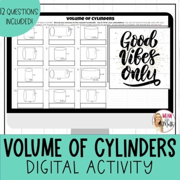 Preview of Volume of Cylinders Digital Activity