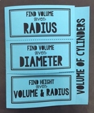 Volume of Cylinders Foldable for 8th Grade Math