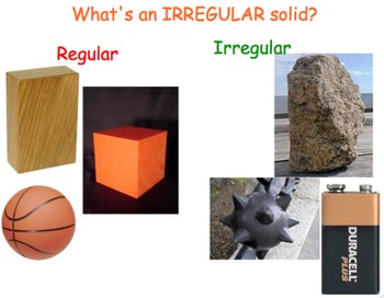 Preview of Volume of Irregular Solids - Lesson Presentation, Lab Experiment...