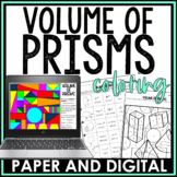 Volume of Prisms Activity Coloring Worksheet