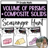 Volume of Prisms and Composite Solids Scavenger Hunt for 7