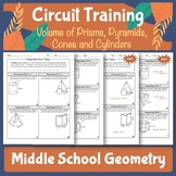 Volume of Prisms, Cylinders, Pyramids and Cones Circuit (M