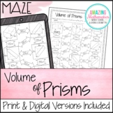 Volume of Prisms Worksheet - Maze Activity