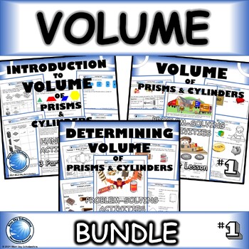 Preview of Volume of Prisms and Cylinders Bundle of Lessons and Activities