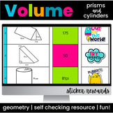 Volume of Prisms and Cylinders Digital Sticker Activity